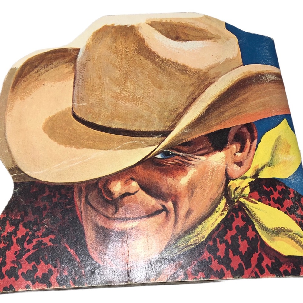 The Cowboy Book  - Vintage book -1968 - Mel Crawford Golden shape book